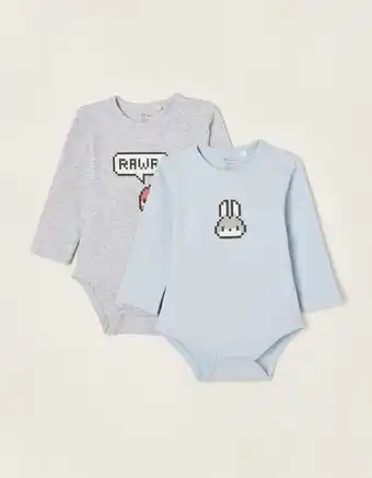Zippy 2 bodies de algodão para recém-nascido 'bunny', azul/cinza promoção