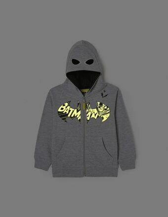 Zippy Casaco de algodão com capuz-máscara brilha no escuro 'batman', cinza promoção