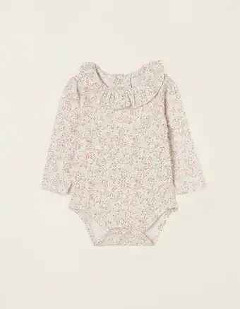 Zippy Body floral em algodão para recém-nascida, branco/rosa promoção