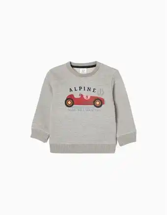 Zippy Camisola em malha de algodão para bebé menino 'carro de corrida', cinza promoção