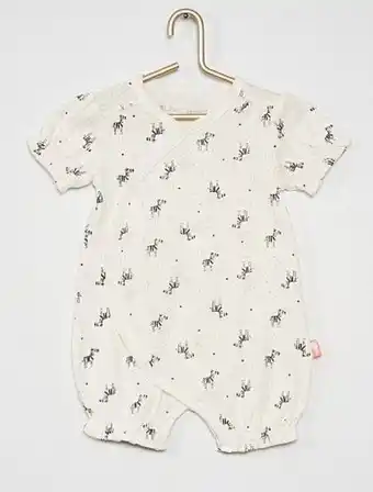 Kiabi Macacão curto 'zebras' promoção