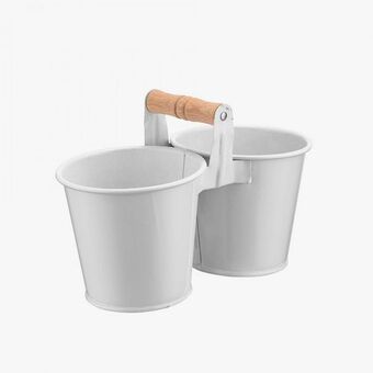 Vaso duplo garden branco d.12.5cm