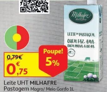 Auchan Leite uht milhafre promoção