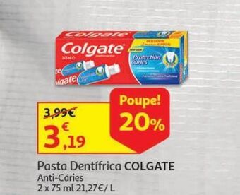 Auchan Pasta dentífrica colgate:anti caries 2x75ml promoção