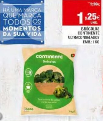 Continente Brócolos Continente 1kg promoção
