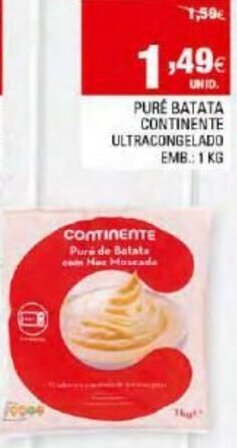 Continente Puré Batata Continente 1kg promoção