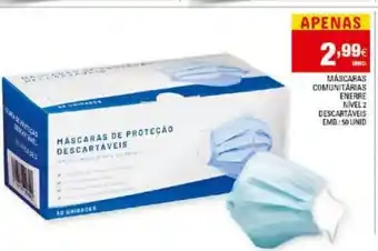 Continente Máscaras Comunitárias 50 Unid promoção