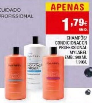 Continente Champôs/Condicionador Professional Mylabel 900ml promoção