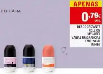 Continente Desodorizante Roll On Mylabel 50ml promoção