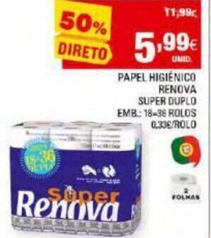Continente Papel Higiénico Renova promoção