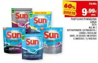 Continente Pastilhas P/Máquina Loiçã Sun All in 1 promoção