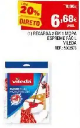 Continente (1)Recarga 2 em1 Mopa Espreme Fácil Vileda promoção