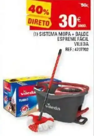 Continente (1) Sistema Mopa + Balde Espreme Fácil Vileda promoção