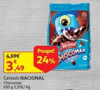 Auchan Cereais criança nacional:chocomax 650 g promoção