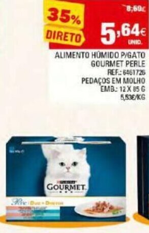Continente Alimento Humido P/Gato Gourmet Perle 12x85g promoção