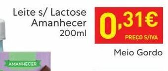Leite sem lactose amanhecer