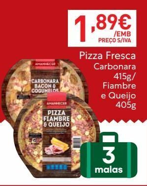 Pizza congelada amanhecer