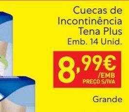Recheio Incontinência tena promoção