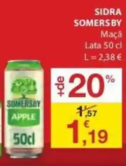 E.Leclerc Sidra Somersby Maçã Lata 50cl promoção