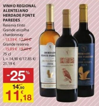 Vinho Regional Alentejano Herdade Fonte Paredes 75cl