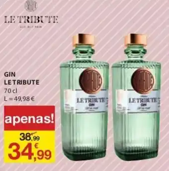 E.Leclerc Gin Le Tribute 70cl promoção