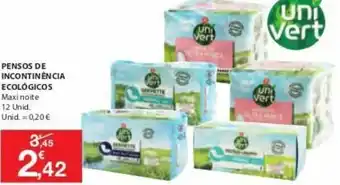 E.Leclerc Pensos de Incontinéncia Ecológicos 12 Unid promoção