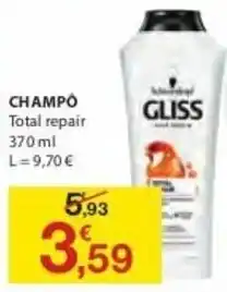 E.Leclerc Gliss Champô 370ml promoção