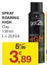 E.Leclerc got2b Spray Roaring High Clay 150ml promoção