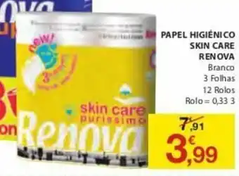 E.Leclerc Papel Higiénico Skin Care Renova 12 Rolos promoção