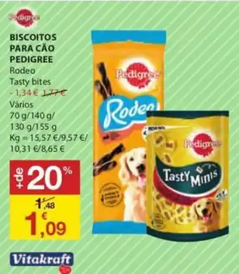 E.Leclerc Dicoitos para Cão Pedigree 70g/ 140g promoção