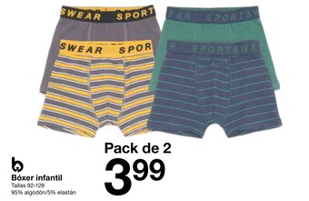 Boxer Infantil pack de 2