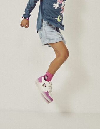 Zippy Sapatilhas com luzes para menina 'minnie', rosa/branco promoção
