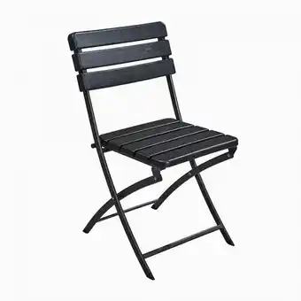 VIVA Cadeira de exterior slats preto promoção