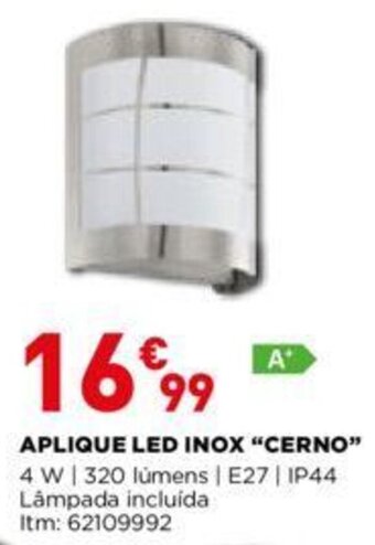 Bricomarché Aplique LED Inox "Cerno" promoção