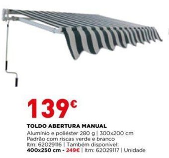 Toldo Abertura Manual