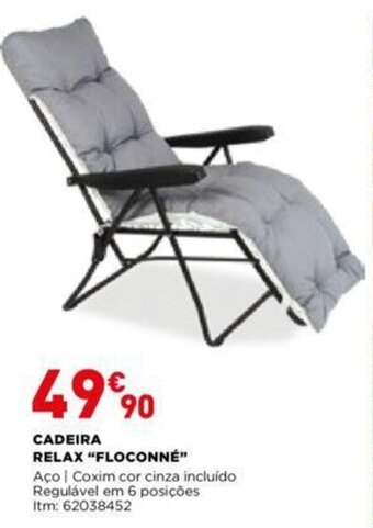 Bricomarché Cadeira Relax "Floconné" promoção