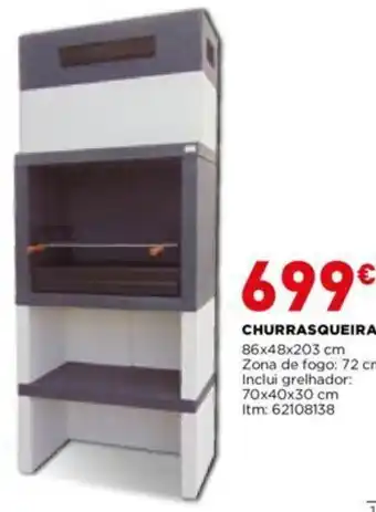 Bricomarché Churrasqueira 86x48x203cm promoção