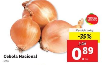 Lidl Cebola Nacional promoção