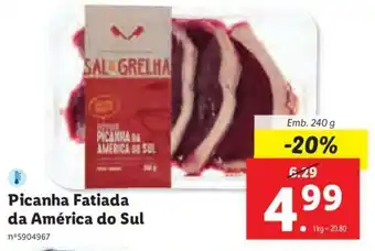 Lidl Picanha Fatiada da América do Sul promoção