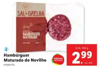 Lidl Hambúrger Maturado de Novilho 340g promoção