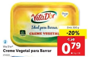 Vita D'or Creme Vegetal para Barrar 500g