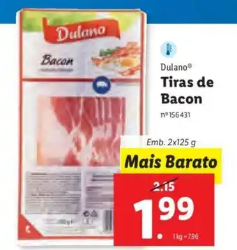 Lidl Tiras de Bacon 2x125g promoção