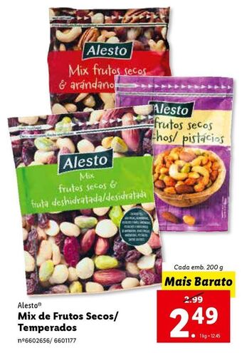 Lidl Frutos secos alesto promoção