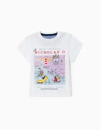 T-shirt para bebé menino 'mini captain', branco