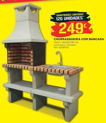 Bricomarché Churrasqueira Com Bancada 142x50x193cm promoção