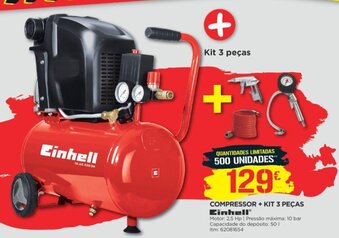 Bricomarché Compressor +Kit 3 Peças Einhell promoção