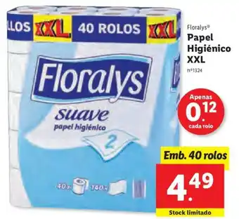Lidl Papel Higiénico XXl 40 Rolos promoção