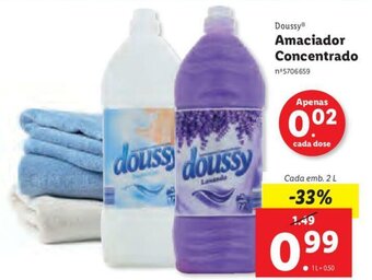 Lidl Doussy Amaciador Concentrado 2L promoção