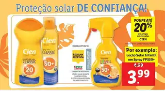 Cien Loção Solar Infantil em Spray FPS50+