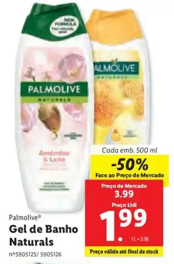 Lidl Gel de Banho Naturals 500ml promoção
